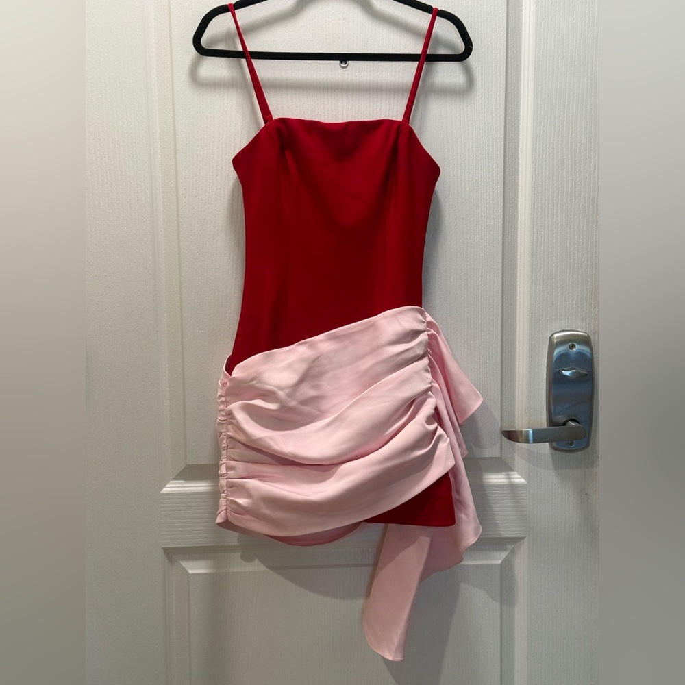 Elliatt June Mini Dress in Red & Pink Size S NWT - Picture 5 of 8